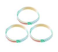 Anneome 3PCS Silicone Wristbands Green Theme American Flag Design Comfortable Fit Patriotic Accessories for United States Presidential Election Supporters
