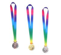 Anneome 3pcs Soccer Medals for Teens Gold Silver Bronze Metal Awards with Ribbon Zinc Alloy Participation Prizes for Sports Competitions School Soccer Games Celebration