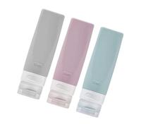 Anneome 3pcs Travel Silicone Lotion Bottles Leak Resistant Refillable Press Dispenser for Shampoo Shower Gel Portable Toiletry Containers for Frequent Travelers