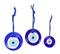 Anneome 3Pcs Turkish Devil's Eye Pendant Accessories Creative Charm Jewelry for DIY Hanging Decoration Lucky Protection Amulet for Home Office and Personal Use