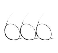 Anneome 3pcs Universal Wheelchair Brake Cable Set, 43.3in Steel Wire with Rubber Coating, Left Right Hand Brake Lines for Mobility Scooter and Rollator Replacement