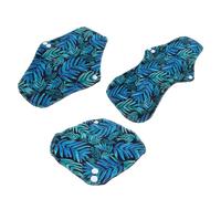 Anneome 3pcs Washable Bamboo Charcoal Menstrual Pads with Super Absorption and Comfortable Touch for Women Nursing and Daily Use Reusable Sanitary Pads with Fixed Button and Wing Design