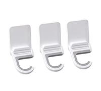 Anneome 3pcs White Self Adhesive Mop Holder Hooks No Drilling Wall Mounted Broom Storage Rack for Kitchen Bathroom Laundry Garage Utility Organization