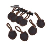 Anneome 4 Pairs Vintage Horn Toggle Buttons Resin Sew Coat Replacement Fasteners User Friendly Mechanism for Secure Closure Classic Deep Brown Color for DIY Projects