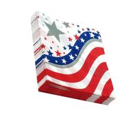 Anneome 40 Sheets American Independence Day Napkins Soft Absorbent Wood Pulp Paper Party Tissue for Home Celebrations Decorative Flag Pattern Serviettes
