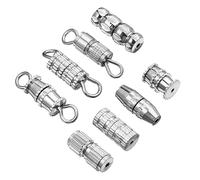 Anneome 40pcs Brass Screw Clasp Set for Jewelry Making, Necklace and Bracelet Connectors, DIY Cord Ends Locking Function, Multi-Style Clasps Kit for Crafting Accessories