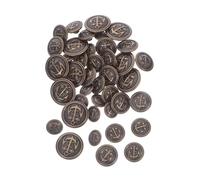 Anneome 40pcs Metal Blazer Buttons Set for Suits Coats Jackets Round Sewing Buttons with Reinforced for Heavy Fabrics and DIY Craft Projects