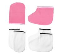 Anneome 4pairs Exfoliating Hand Foot Mask Gloves Paraffin Wax Bath Covers Hard Skin Remover Nail Art Spa Care Skin-Friendly Material