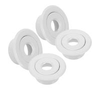 Anneome 4pcs 24mm White Fire Sprinkler Escutcheon Covers Metal Flush Mount Trim Plates for Concealed Ceiling Sprinkler Heads Commercial and Residential Head Hole Covers