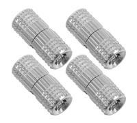 Anneome 4pcs 8mm Brass Concealed Cylinder Hinges for Cabinet Doors - Invisible Hidden Barrel Hinges with 180° Opening Angle - Metal Inset for Wooden Jewelry Boxes and Furniture