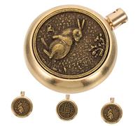 Anneome 4pcs Antique Rabbit Charms for Jewelry Making DIY Keychain Supplies Zodiac Rabbit Pendant Durable for Crafting and Decorations