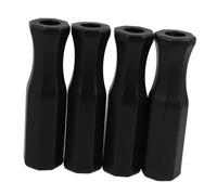 Anneome 4Pcs Black Plastic Foosball Table Handles Ergonomic Football Machine Grips with Vertical Anti-skid Design for Replacement and Enhanced Game Experience