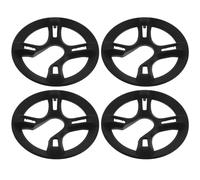 Anneome 4pcs Black Square Crankset Protector Cover with Screws High-strength Chainring Sprocket Guard for Mountain and Road Bikes Bike Chain Guard Lightweight and Portable Bicycle