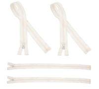 Anneome 4pcs Bulk Resin Zippers Close End Wide Teeth Durable for Sewing Clothes Jackets Single Open Invisible Zippers for DIY Garment Craft Projects