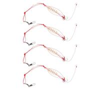 Anneome 4pcs Carp Fishing Bait Cage Portable Spring Feeder Trap Bait Holder for Freshwater Angling Compact Fishing Lures Holder for Outdoor Gear