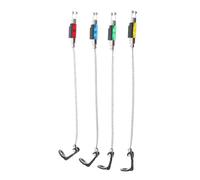 Anneome 4pcs Carp Fishing Bite Indicators Silent No Light Swingers with Clip High Sensitivity Iron Plastic Construction Portable Tensioner for River Outdoor Anglers