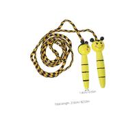 Anneome 4pcs Cartoon Wooden Jump Rope Lightweight Skipping Ropes with Ergonomic Handles for Students Fitness Exercise Gift Bee Bear Rabbit Frog