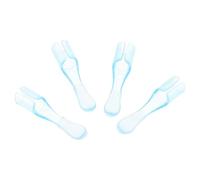 Anneome 4Pcs Ear Spoons Replacement Tips with Storage Box Comfortable Transparent Silicone Earpicks for Safe Earwax Cleaning Suitable for Adults Practical Earwax Removal Accessories