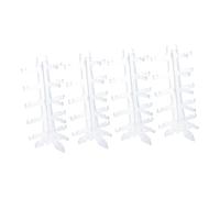 Anneome 4pcs Five Layer Plastic Display Stand Eyeglasses Organizer Rack for Sunglasses Reading Glasses Storage Home and Retail Use Random Color