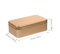 Anneome 4pcs Gold Tinplate Boxes Rectangular High-grade Storage Containers for Wedding Candy Snacks Party Favor Organizers Food-grade