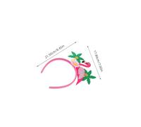 Anneome 4pcs Hawaiian Flamingo Headbands with Tropical Flower and Coconut Tree Design Secure Fit Hair Bands for Luau Beach Party Decorations Carnival Hair Accessories for Women