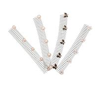 Anneome 4pcs Invisible U Shape Hair Combs Stretchable Hair Pins for Taming Flyaways and Styling