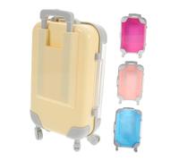 Anneome 4pcs Mini Clear Plastic Luggage Cosmetic Organizer Boxes Portable Lash Storage Case for Travel Makeup Jewelry Hairpin Storage Party Favor