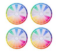 Anneome 4Pcs Mixing Color Wheel Color Board Chart Artist Tool Colors Mixed Guide for Makeup Painting Nail Interior Design 23cm