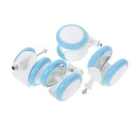 Anneome 4Pcs Replacement Walker Wheels Universal Cart Wheel Accessories Blue Plastic Rubber for Push Walker and Stroller