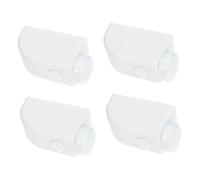 Anneome 4pcs Sliding Window Lock Stopper Safety Anti-Theft Latch for Sliding Doors No-Drill Installation White