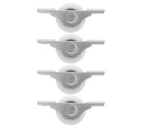 Anneome 4pcs Sliding Window Rollers U-shaped Groove Plastic Steel Cabinet Door Rollers White Medium Size for Sliding Screen Doors Hardware