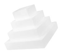 Anneome 4Pcs Square Foam Cake Dummies Set Reusable White Polystyrene Cake Models and DIY Decorating Practice 7Cm Height 4" 6" 8" 10"