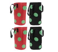 Anneome 4pcs Strawberry Grow Bag Hanging Strawberry Planter Vegetable Planting Bags Grow Bag for Planting Holes Tomato Balcony Planter