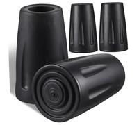 Anneome 4pcs TPR Trekking Pole Tip Caps Walking Sticks Cover Shock-Absorbing Replacement Ends for Hiking Hard Surfaces Sidewalks and Trails