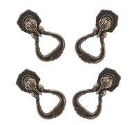 Anneome 4pcs Vintage Pendant Ring Pull Handles Zinc Alloy Single Drawer Knobs for Dressers Cabinets Furniture Scratch-Resistant Ergonomic Pulls for Kitchen Bedroom Living Decor