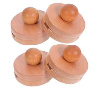 Anneome 4pcs Wall Mounted Quilt Holders with Protective Clips for Blankets and Tapestries Round Beech Wood Hangers for Displaying Rugs and Textile Art Easy Installation for Bedroom and