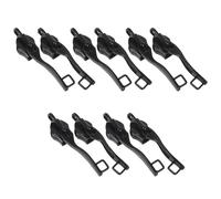 Anneome 5 Pairs Small Black Alloy Zipper Pulls with Single Lock Anti-Theft Replacement for Clothing Jackets Boots Suitcases Repair Tools