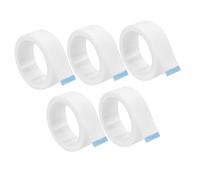 Anneome 5 Rolls Breathable Eyelash Extension Tape Wide Easy Tear Self-adhesive Lash Tape for Makeup Artists Each Skin-friendly Non-woven Fabric for Lash Lifting and Isolation