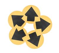 Anneome 5 Sheets Arrow Floor Directional Markers Self Adhesive Non Slip Decals for Emergency Exit Safety Wear Resistant Warning Signs for Hospitals Schools Supermarkets Offices and Public