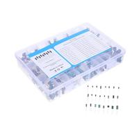 Anneome 500Pcs Electrolytic Capacitor Set with Storage Box Aluminum Capacitors for Electronics Repair High Stability Components for LCD Monitors Radios Stereo Systems and DIY Projects