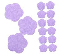 Anneome 50pcs Facial Cleanser Face Sponges Makeup Sponge Women Cleaning Simple Facial Cleansing Puff Exfoliating Purple Wood Pulp
