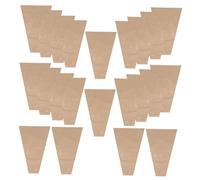 Anneome 50pcs Kraft Paper Flower Bouquet Bags with Clear Floral Wrapping Sleeves Large Multi-stem Flower Arrangement Packaging for Wedding Graduation Anniversary Birthday Gift Wrapping