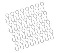 Anneome 50pcs Metal Car Seat Hooks for Headrest 23mm S-Shaped Seat Cover Hangers Sturdy Multifunctional Clips for Car Backseat Storage