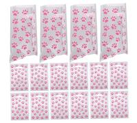 Anneome 50Pcs Pink Dog Paw Pattern Party Favors Bags Candy Treat Gift Packing Bags for Birthday Celebrations Durable Cookie and Pouches for Small Gifts and Festive Use