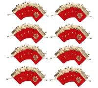 Anneome 50pcs Red Chinese Year Drawstring Bags with Fu Character Capacity Jewelry and Gift Pouches Traditional Festival Packaging for Coins Candy Party Favors and Wedding Presents