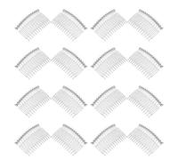 Anneome 50pcs Teeth Plastic Hair Comb Bridal Veil Combs for Bun Updo Maker French Styling Accessories Hair Clamps Women