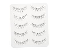 Anneome 5pairs Dense False Eyelashes Sharp Tip Band Makeup Accessory for Girls Eyelashes Eyelure