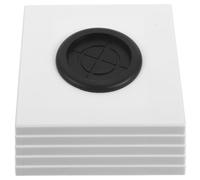 Anneome 5pcs 86-Type Cable Pass Through Wall Plate Rubber Grommet, Blank Outlet Cover Panel, White Decorative Wall Plate for Cable Management and Wire Access