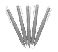 Anneome 5pcs Black Handwriting Ballpoint Pens Ergonomic Retractable Manuscript Writing Pens for School Office Daily Use Portable Grey Ink Set