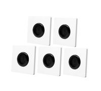 Anneome 5Pcs Cable Outlet Cover Plates with Rubber Gasket Pass Through Wall Plate for Cable Management and Wire Hole Cover Compact Panel for Home and Office Cord Organization